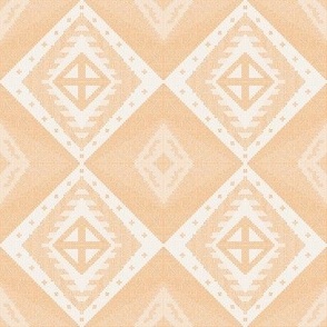 Small scale tribal ethnic boho diamond faux cross-stitch lattice pattern  in soft yellow and cream- for grass cloth wallpaper, teenager duvet cover, kids bed linen, boho cushions, vintage tablecloths, bohemian geometric crafts 
