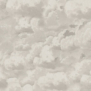 HEAD IN THE  CLOUDS - VINTAGE WARM LIGHT ANTIQUE GRAY