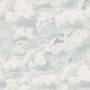 HEAD IN THE  CLOUDS - VINTAGE WARM DUSTY BLUE