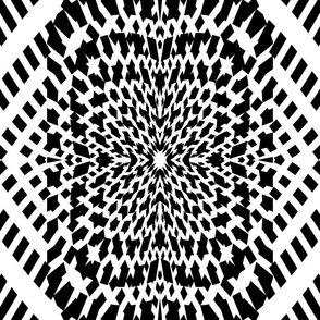 Black And White Kaleidoscope medium 