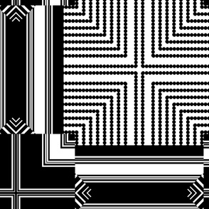 Black And White Geometric Tiles  large
