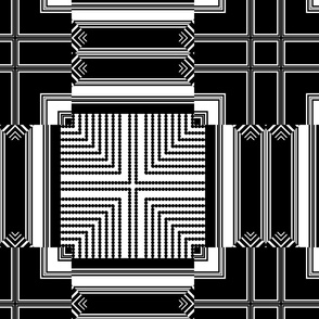 Black And White Geometric Tiles medium