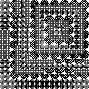 Black And White Geometric Tile  large 