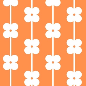 Simple flower white and orange