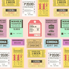 Vintage style tickets