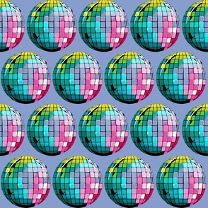 Colorful disco balls on light violet | medium