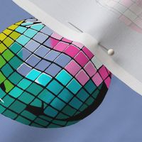 Colorful disco balls on grayish blue | medium