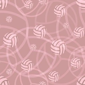 Volleyball sporty  shadows in pink