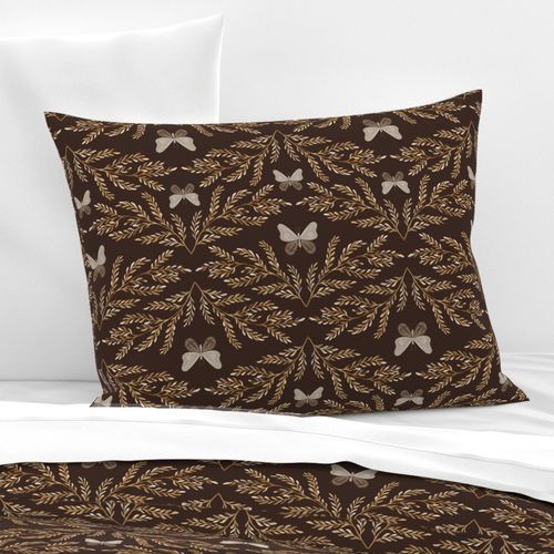 1511 large - Moth Damask - Espresso