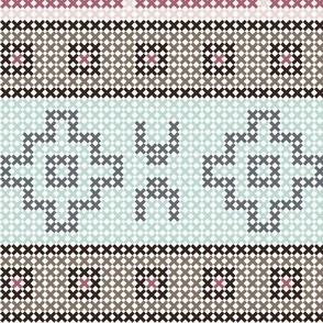 Colorwork Cross Stitch pattern