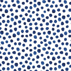 Blue and White Boho Dots 12 inch