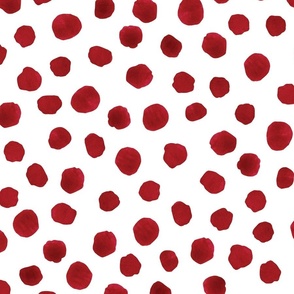 Red and White Boho Dots 24 inch