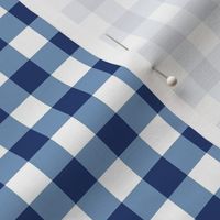 Blue and White Gingham Plaid 6 inch