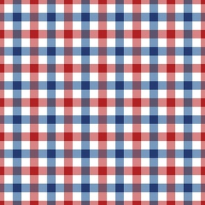 Patriotic Red White and Blue Gingham Plaid 12 inch