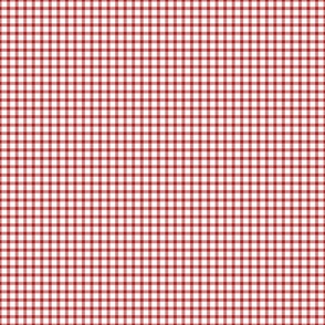 Red and White Small Gingham Plaid 6 inch