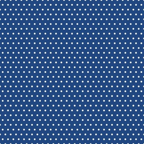 Royal Blue and White Polka Dots 6 inch