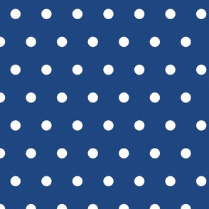 Royal Blue and White Polka Dots 24 inch
