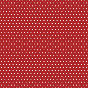 Red and White Polka Dots 6 inch