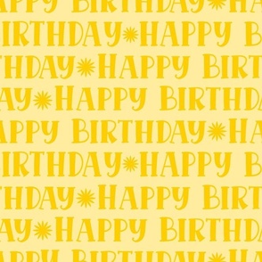 Bigger Scale Happy Birthday in Yellow