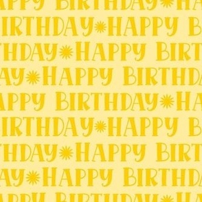 Smaller Scale Happy Birthday in Yellow