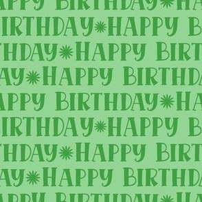 Smaller Scale Happy Birthday in Green