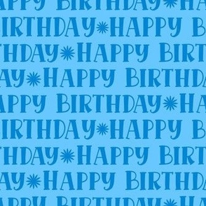 Smaller Scale Happy Birthday in Blue