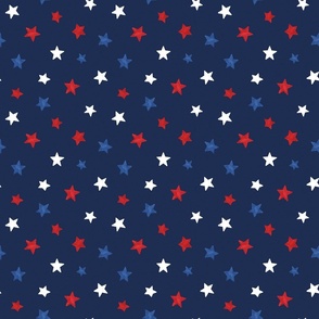 Patriotic Stars on Navy 6 inch