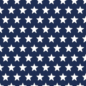Navy Blue and White USA Stars 12 inch