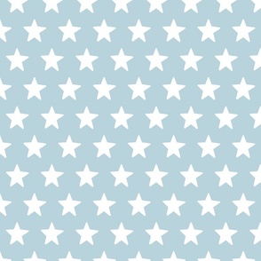 Light Blue and White USA Stars 12 inch