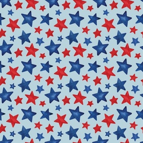 Patriotic Stars on Blue 6 inch