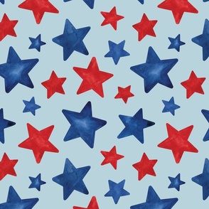 Patriotic Stars on Blue 12 inch