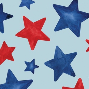 Patriotic Stars on Blue 24 inch