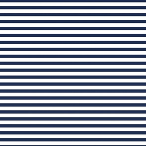 Navy Blue and White Patriotic Stripe 6 inch