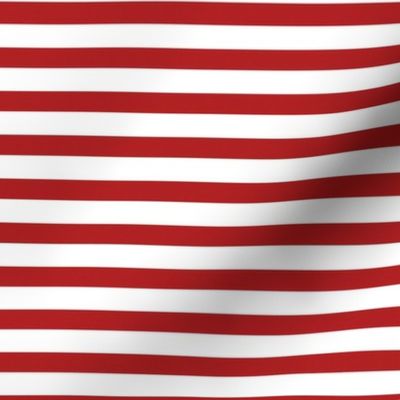 Red and White Patriotic Stripe 6 inch