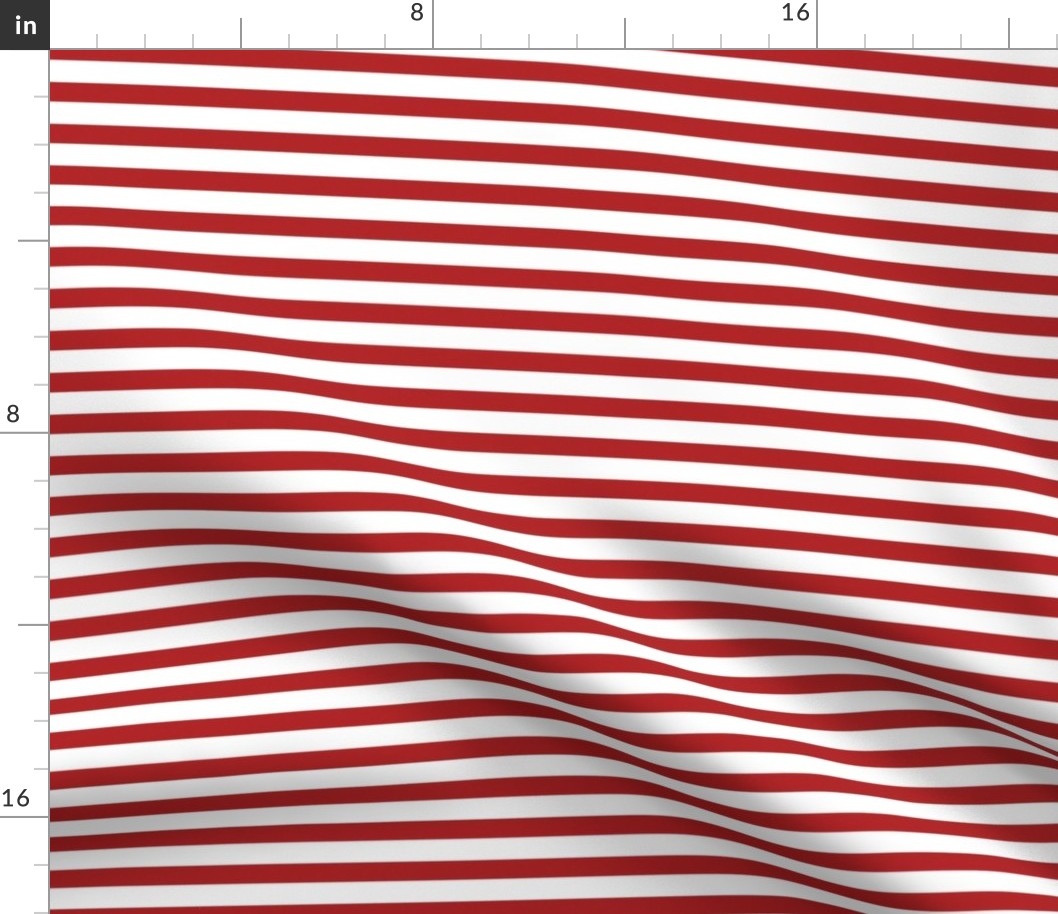 Red and White Patriotic Stripe 6 inch