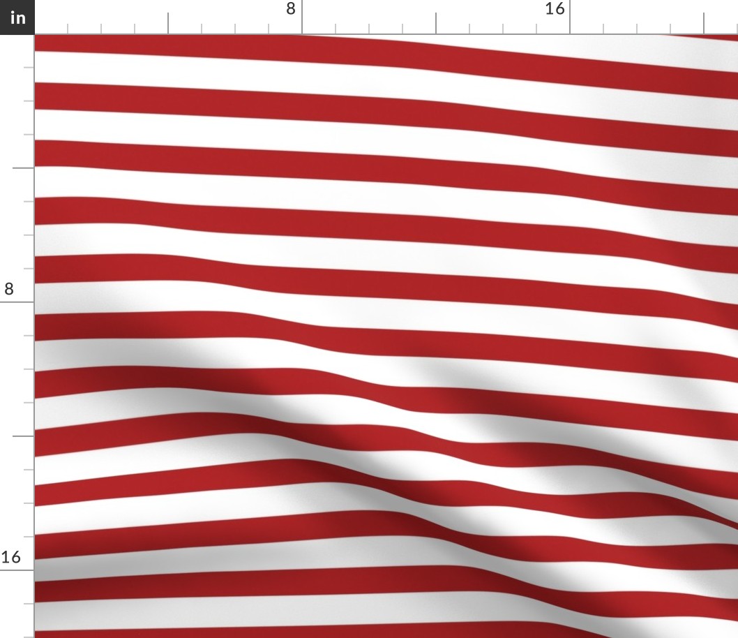 Red and White Patriotic Stripe 12 inch