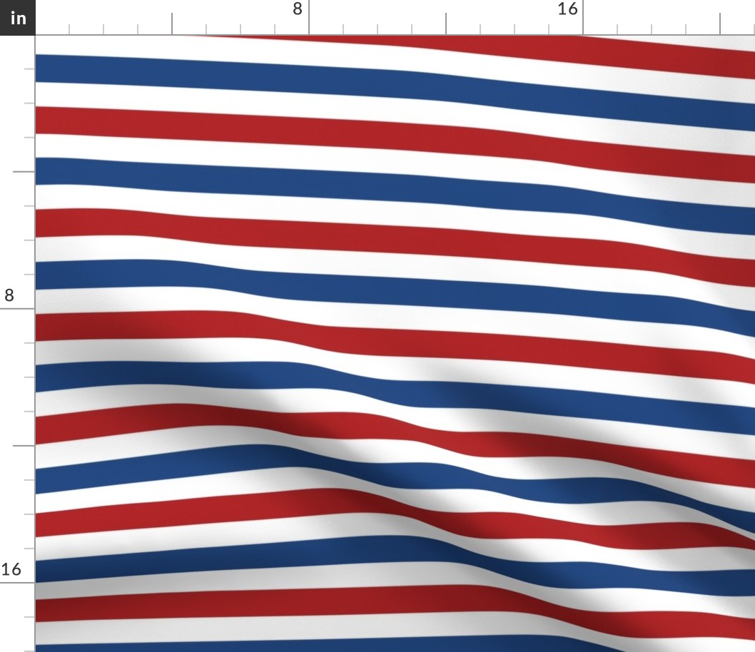 Red White and Blue Stripes 12 inch