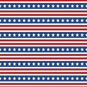 USA Patriotic Stripes 6 inch