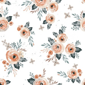 Adelia Watercolor Florals { full scale }