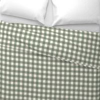 Green and Cream Gingham Plaid 12 inch