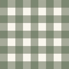 Green and Cream Gingham Plaid 24 inch