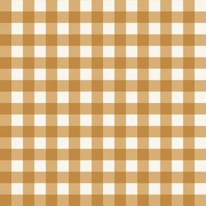 Mustard Yellow and Cream Gingham Plaid 12 inch