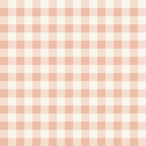 Vintage Pink and Cream Gingham Plaid 12 inch