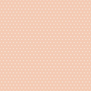 Blush Pink and Cream Polka Dot 6 inch 