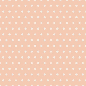 Blush Pink and Cream Polka Dot 12 inch 