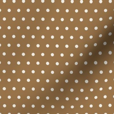 Vintage Brown and Cream Polka Dot 6 inch 