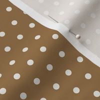 Vintage Brown and Cream Polka Dot 6 inch 