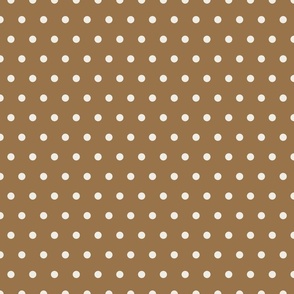 Vintage Brown and Cream Polka Dot 12 inch 
