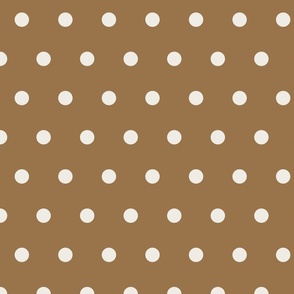Vintage Brown and Cream Polka Dot 24 inch 