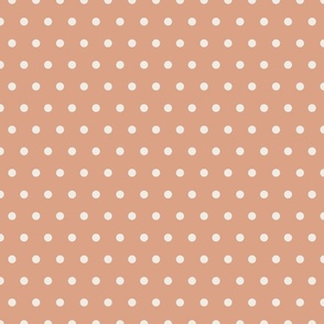 Vintage Pink and Cream Polka Dot 12 inch